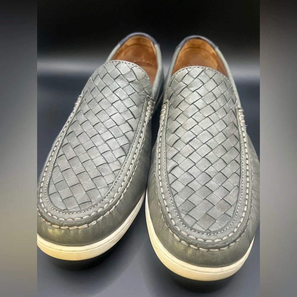Trask - Mens Silas Loafers- Size:9M, Grey/Cream,‎ Pre-Owned